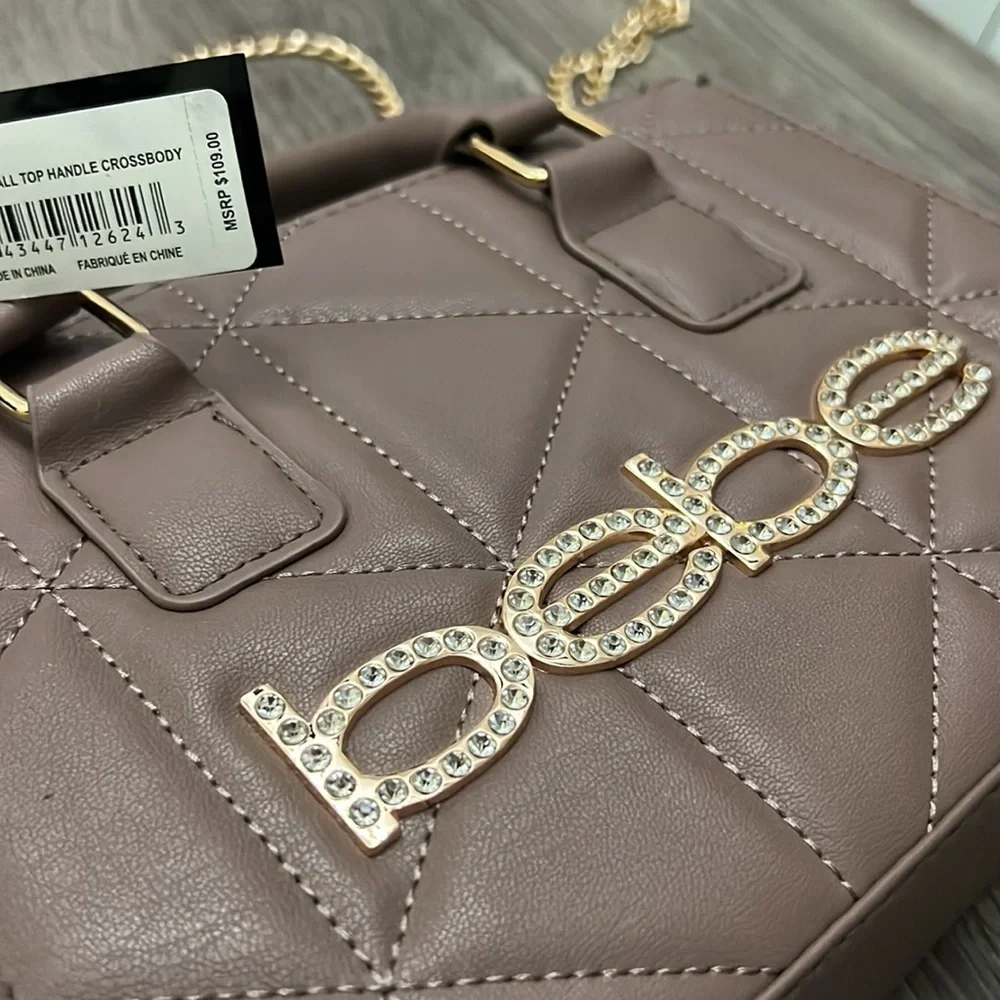 NWT Bebe Handbag Crossbody Bag with Rhinestones and Gold Chain Strap MSRP $109 - Picture 2 of 10